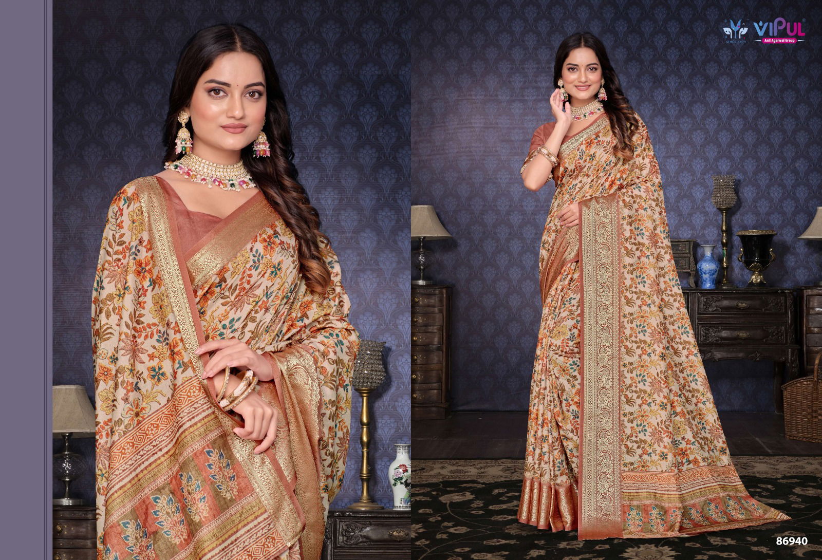 Madhura By Vipul Soft Silk Printed Daily Wear Saree Wholesalers In Delhi